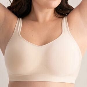 Shapermint Truekind Womens Large Daily Comfort Wireless Shaper Bra Chai NWT